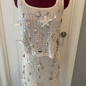 NWT Aqua Crochet Treasure tank and skirt